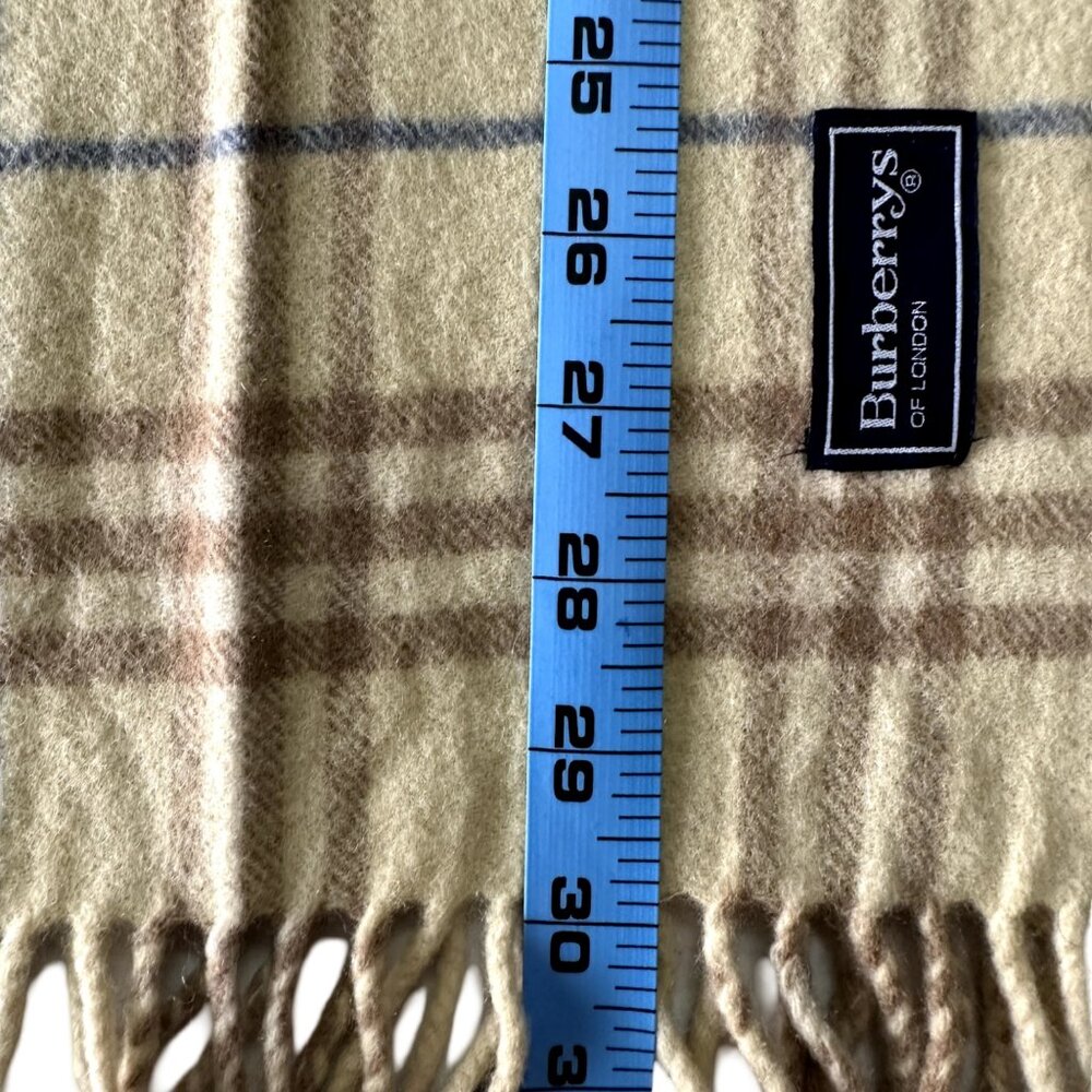 Burberrys Authentic Scarf Beige 100% Cashmere Unisex Scarf Made In England - Picture 7 of 8